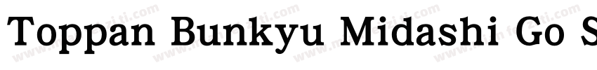 Toppan Bunkyu Midashi Go StdN字体转换